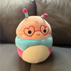 Squishmallows Small/Medium Griffith Caterpillar Pink and Blue Valentine’s Plush